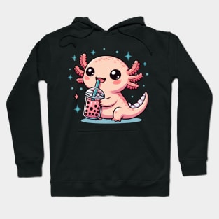 kawaii baby axolotl drink boba Hoodie